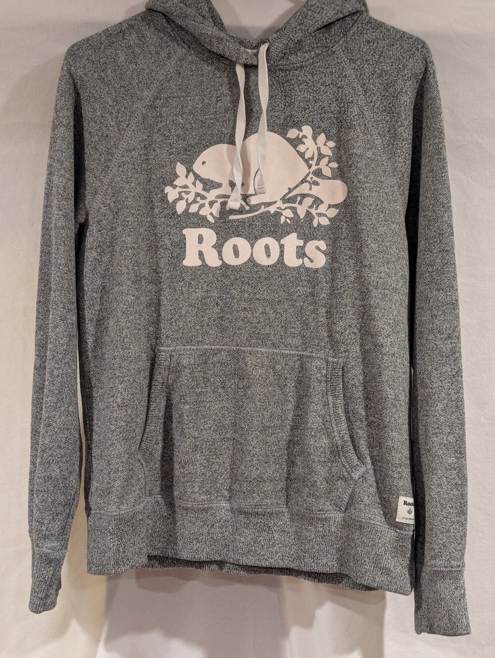 Roots Original Cooper Beaver Logo Hoodie | Heather Grey | Size M